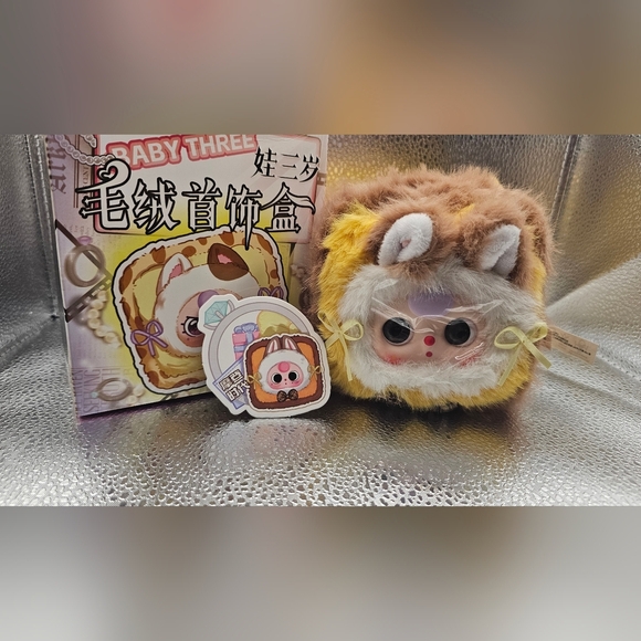 Baby Three Other - BabyThree Jewelry Box Plush Bunny Case w/ Box & Cards NEW Cute Collector